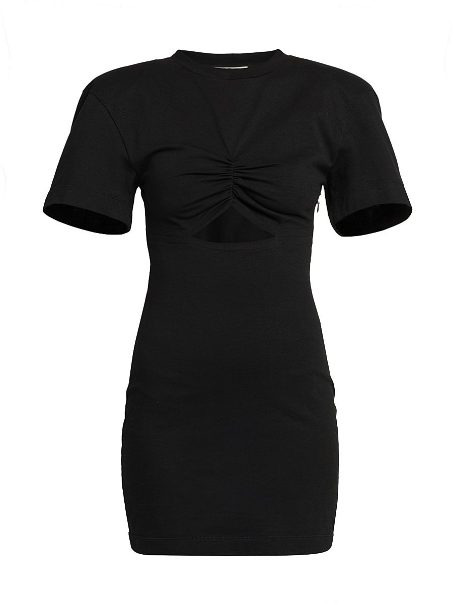 Women's Cut-Out Mini T-Shirt Dress - Black - Size Small