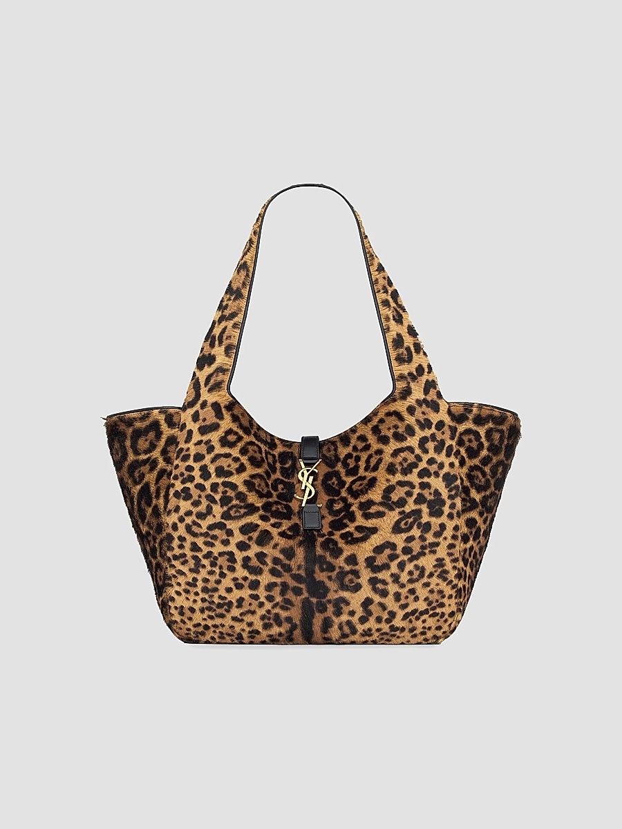 Saint Laurent Women's Le 5 ÿ 7 Bea Bag in Pony Hair Leather - Earth Black