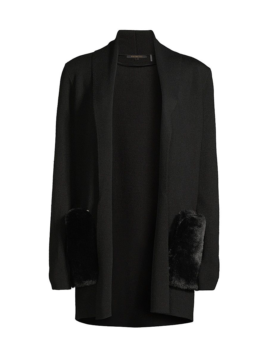 Women's Bowie Shawl Sweater - Black - Size Medium