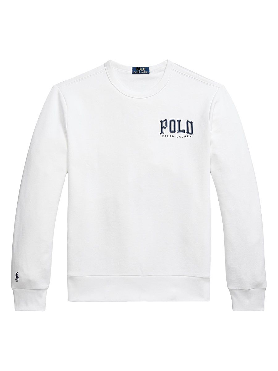 Men's Polo Logo Fleece Crewneck Sweatshirt - White - Size XXL
