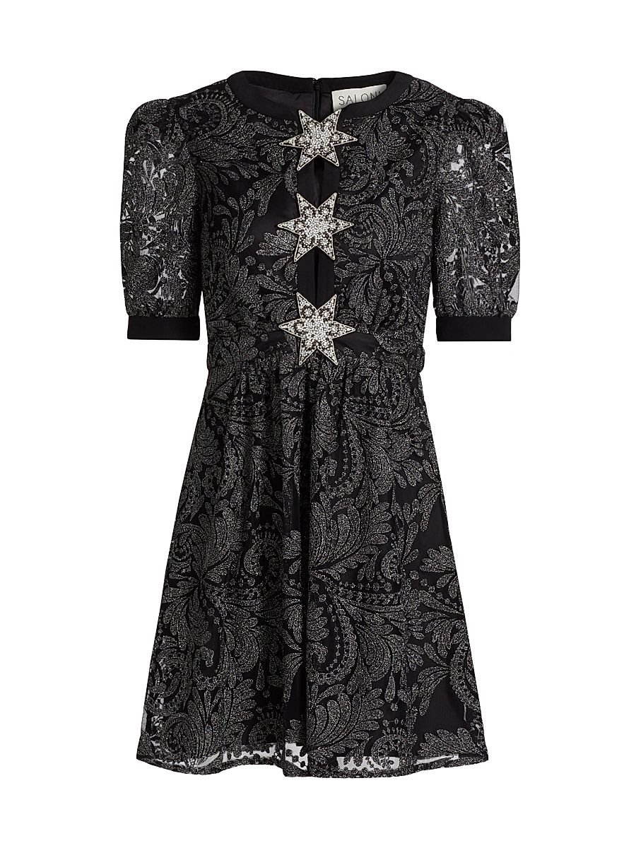 Women's Jamie Paisley Tulle Minidress - Stardust Stars - Size 8