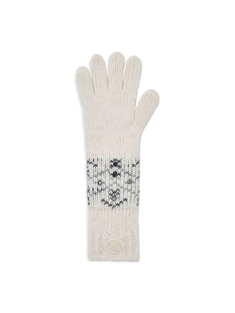 Women's Gloves in Alpaca & Wool Blend - White Ivory