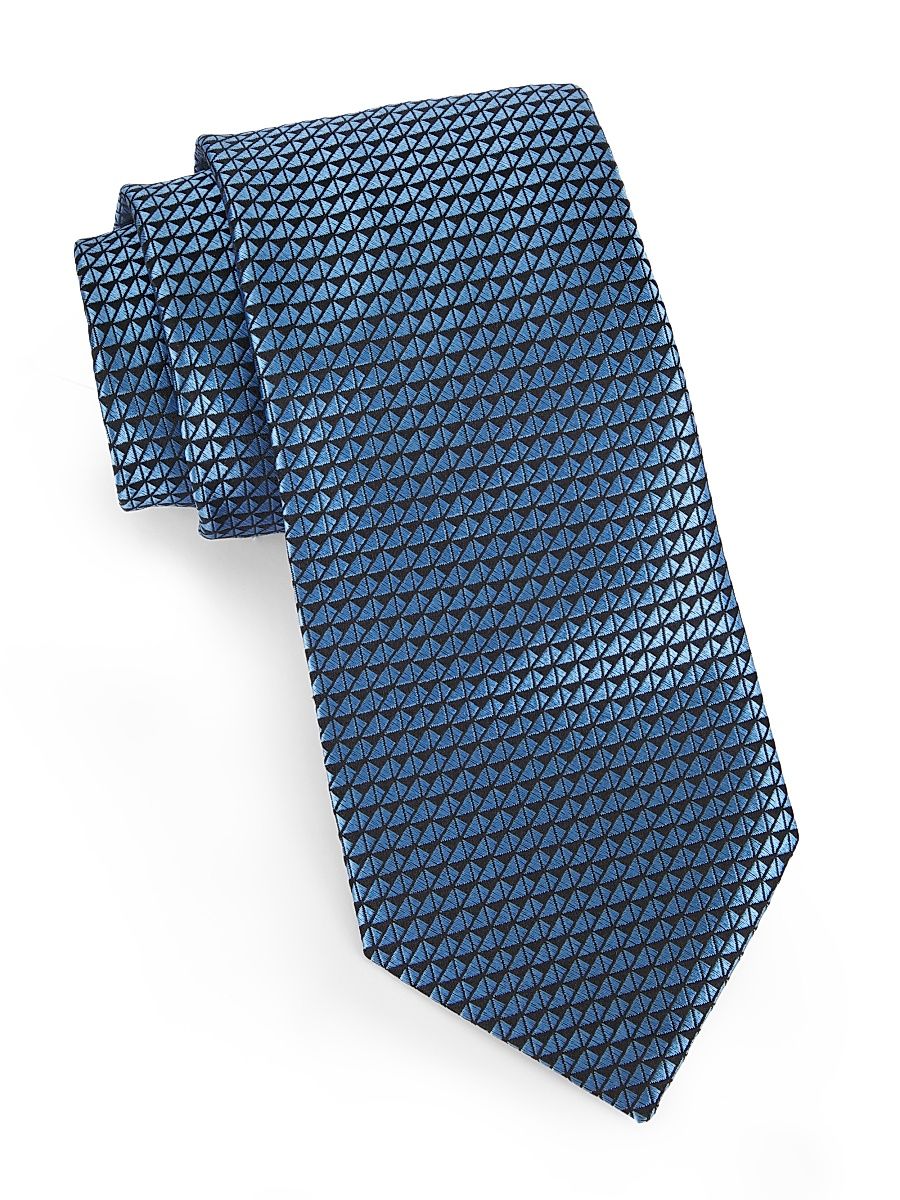 Men's Silk Triangle Tie - Blue
