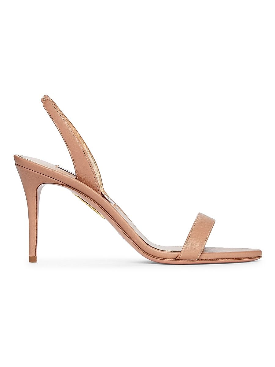 Women's So Nude 85MM Leather Sandals - Powder Pink - Size 9