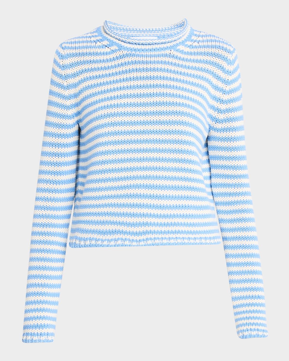 Marina Fine Stripe Crewneck Sweater
