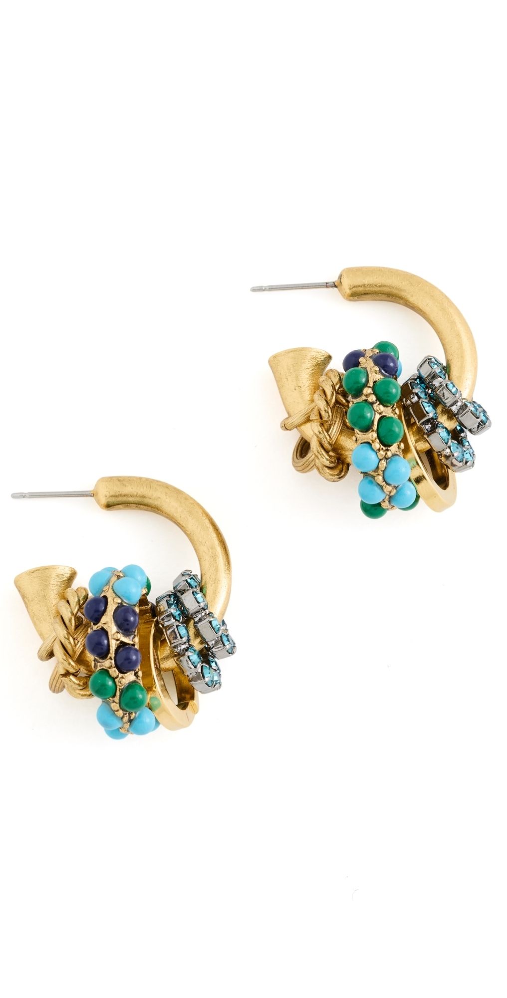 Elizabeth Cole Enna Earrings Green Turquoise One Size