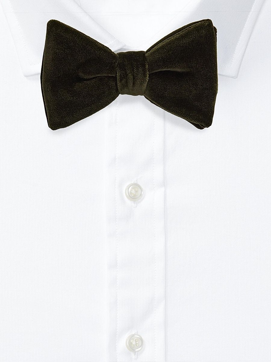 Men's Velvet Bow Tie - Loden