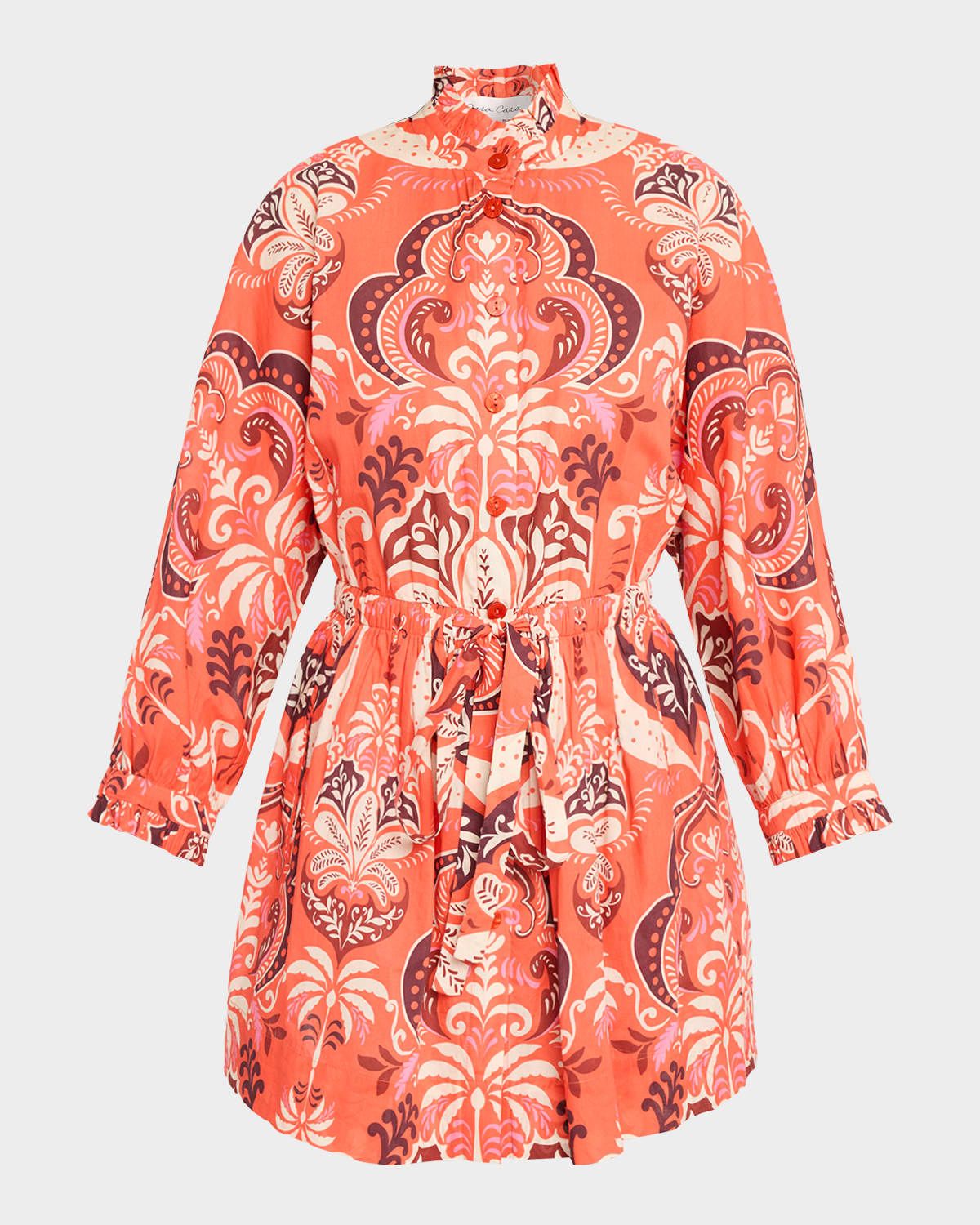 Beatrice Printed Mini Shirtdress