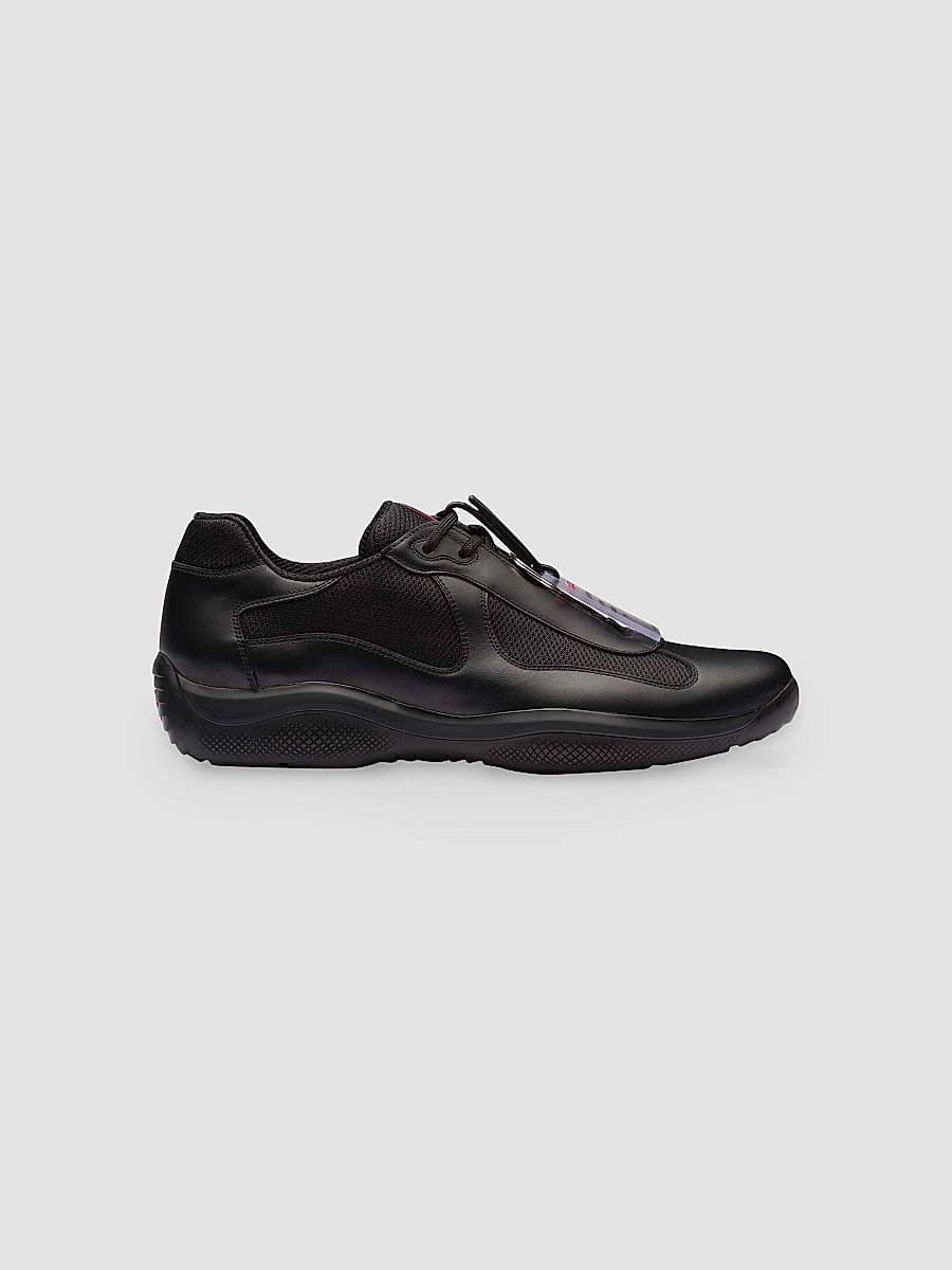 Prada Men's America's Cup Original Sneakers - Black - Size 7.5