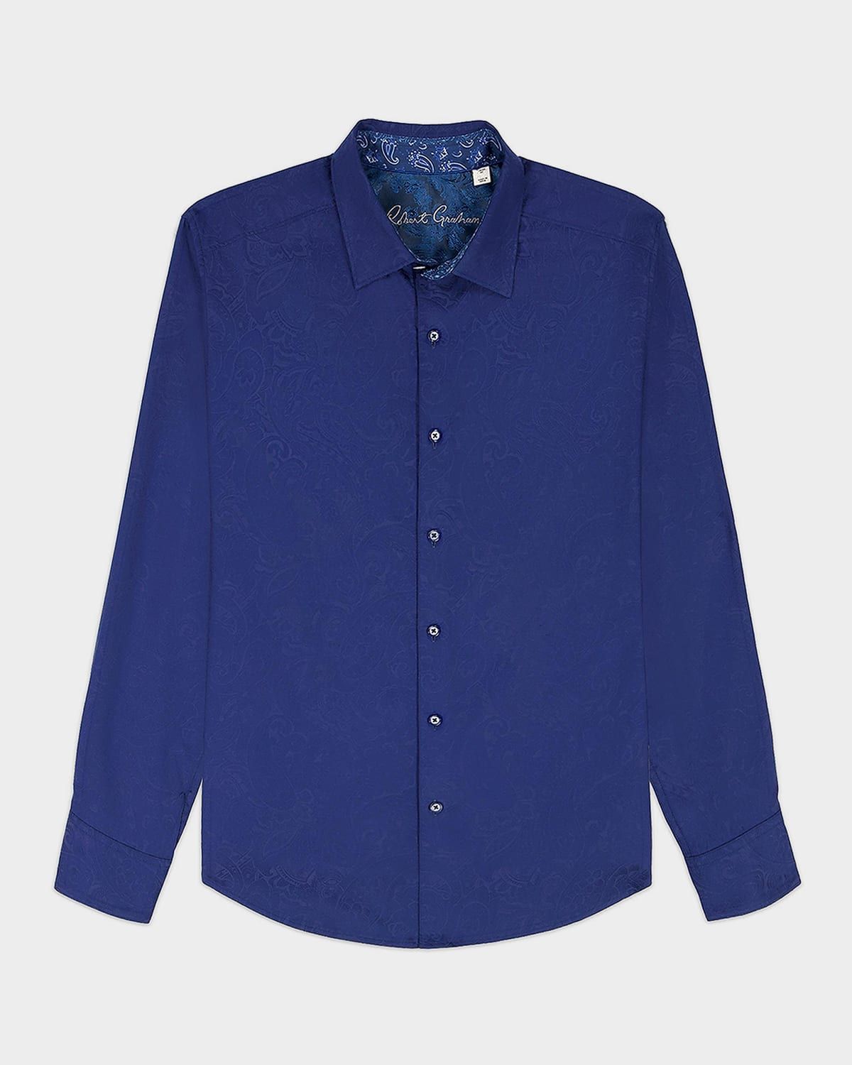 Men & apos;s Hudson Cotton-Stretch Tonal Paisley Sport Shirt