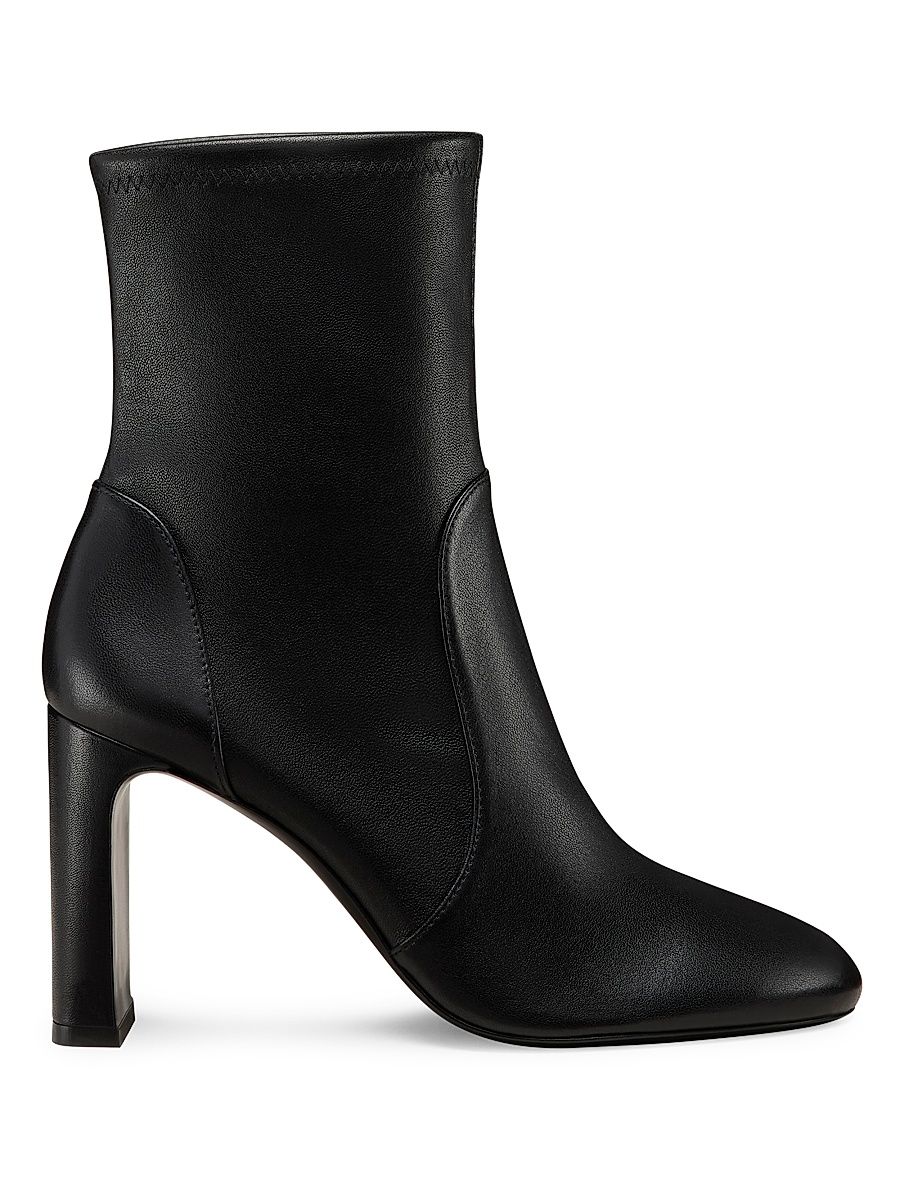 Women's Babette 85MM Leather Booties - Black - Size 9