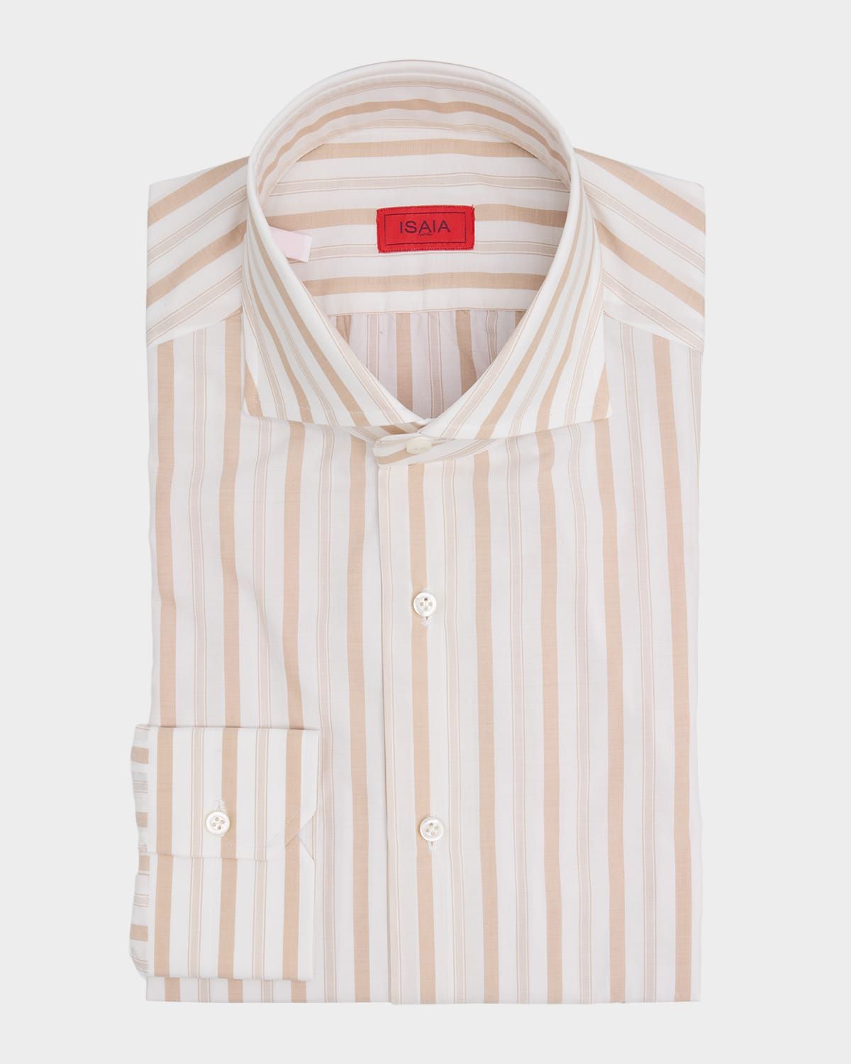 Men & apos;s Cotton Spread Collar Multi-Stripe Dress Shirt