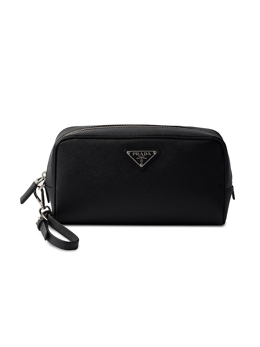Men's Saffiano Pouch - Black
