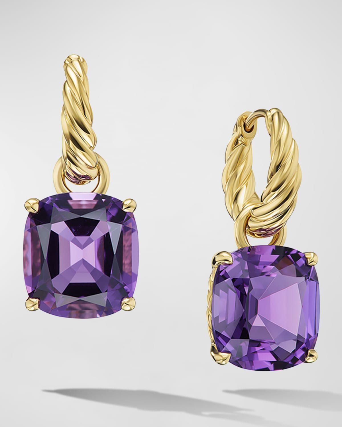 Marbella Enhancer with Gemstones in 18K Gold, 12x11mm