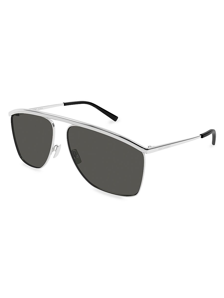 Women's Fashion Show SL 820 Victoire 61MM Navigator Sunglasses - Silver