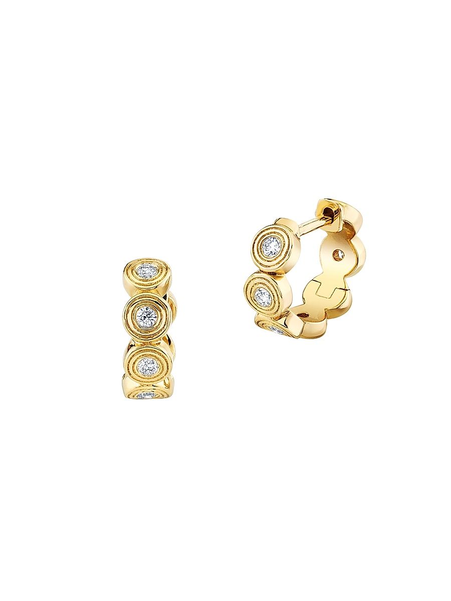 Women's 14K Gold & 0.26 TCW Diamond Huggie Earrings - Gold