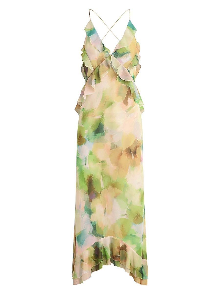 Women's The Who Me Maxi Dress - Botanic Artiste - Size XS