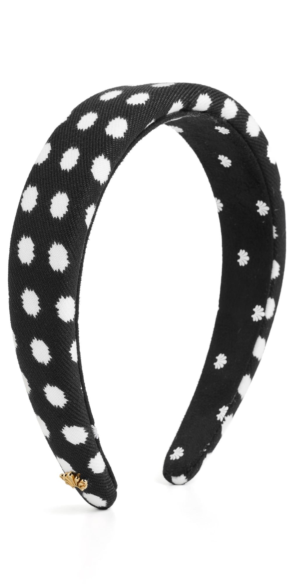 Lele Sadoughi Alice Polka Dot Headband Jet One Size