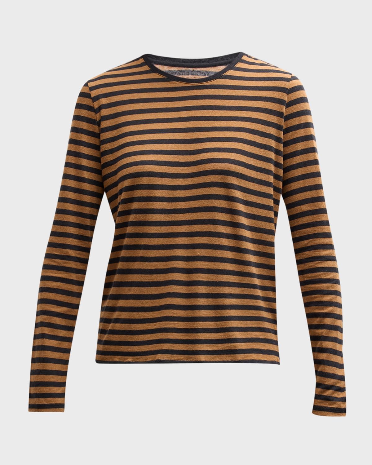 Cashmere Blend Striped Crewneck Sweater