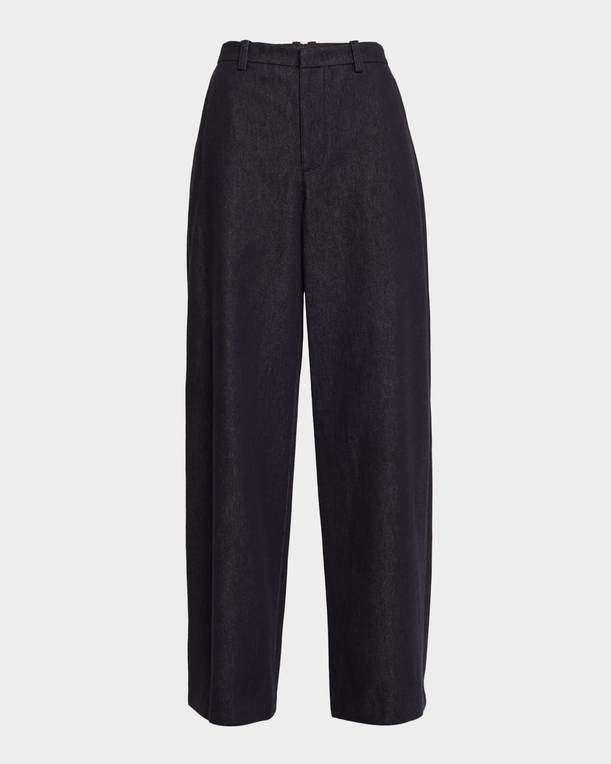 High-Rise Cotton Twill Pants