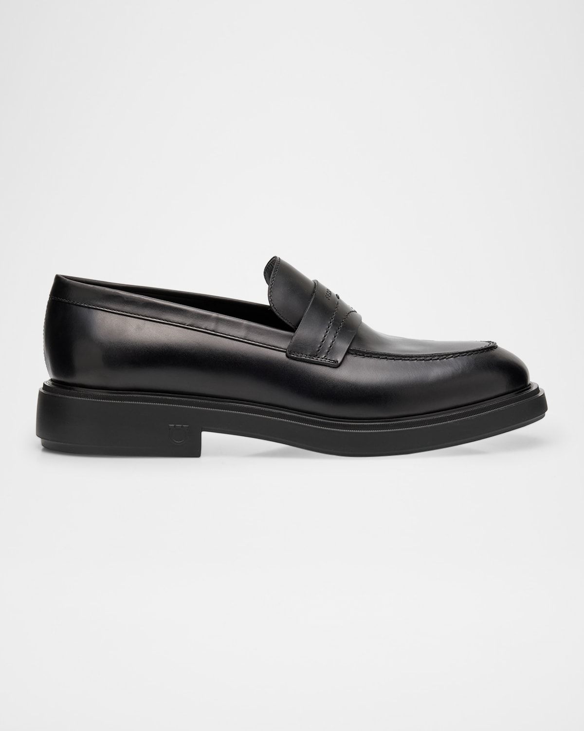 Men & apos;s Leather Rubber-Sole Penny Loafers