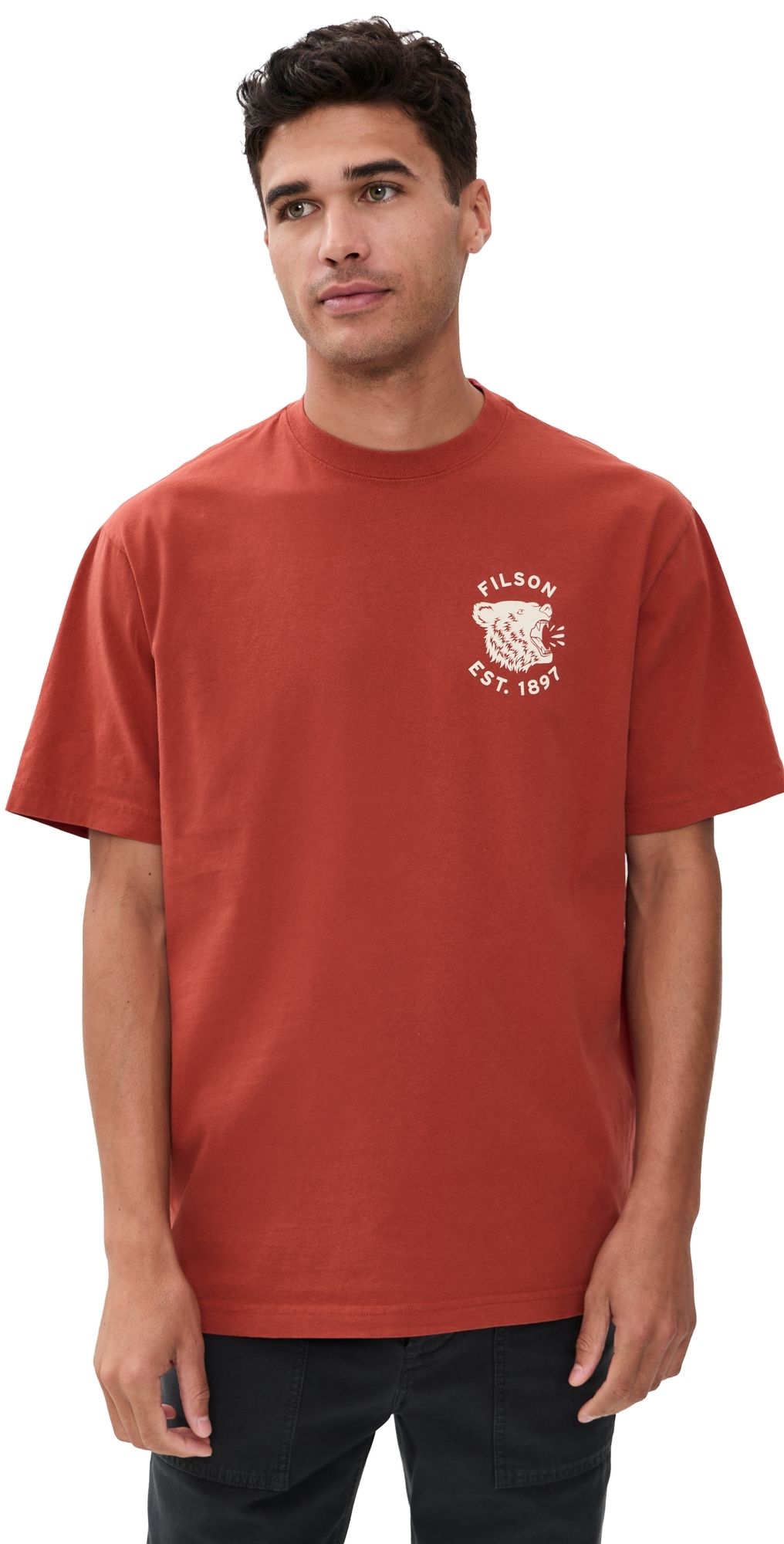 Filson Short Sleeve Bear Graphic Tee Chili Oil M