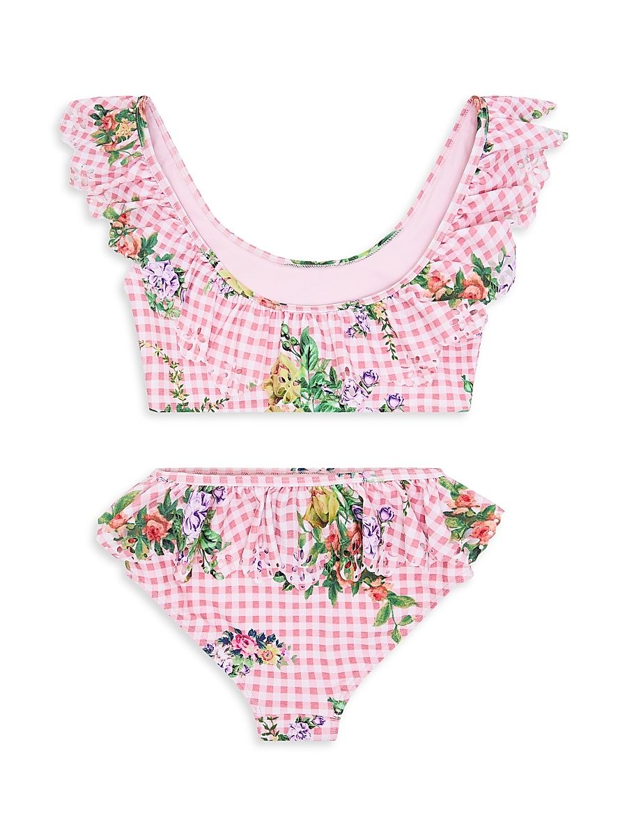 Little Girl's & Girl's Lisbon Lullaby Frill Crop Bikini - Lisbon Lullaby - Size 4