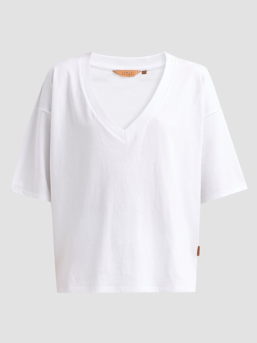 Women's The V Cotton T-Shirt - White - Size Large