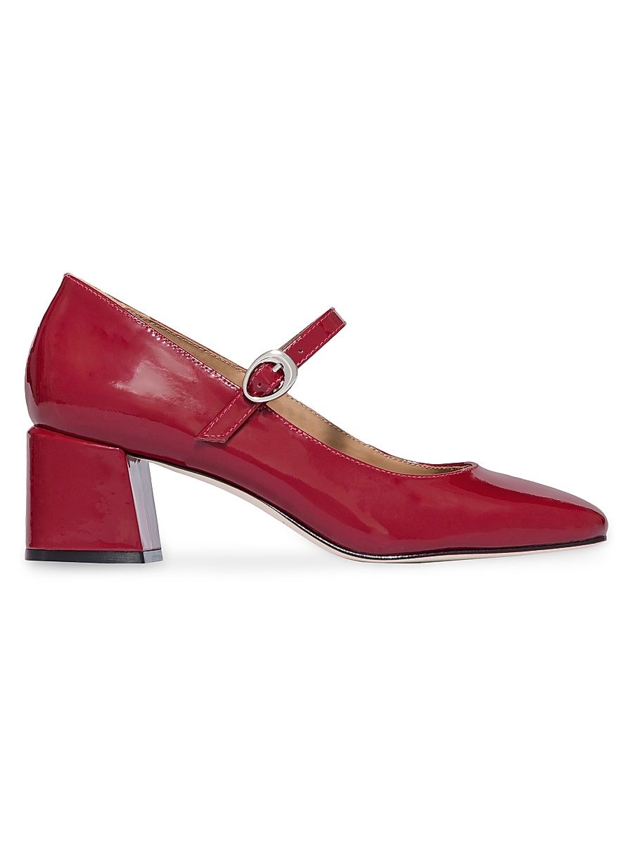 Women's Ancona Block Heel Mary Janes - Dark Red - Size 10