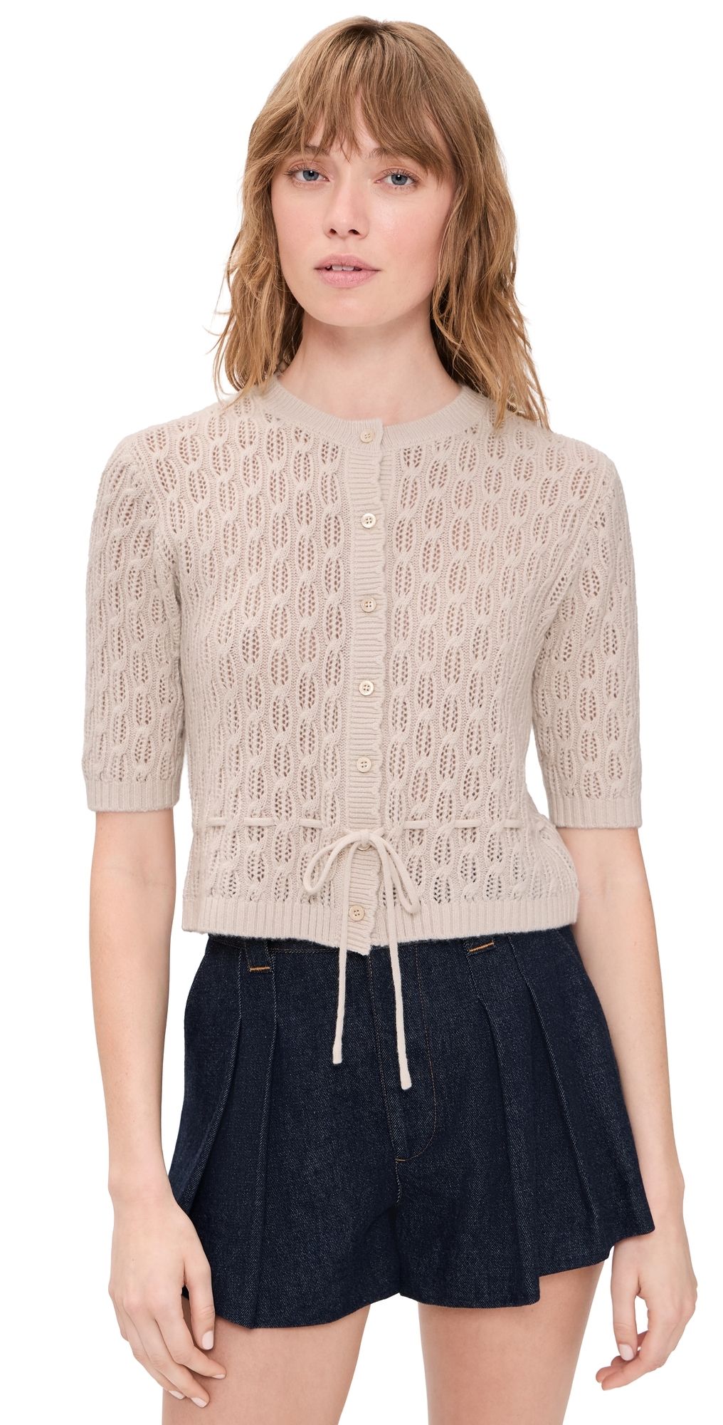 FRAME The Clover Cardi Oatmeal Heather S