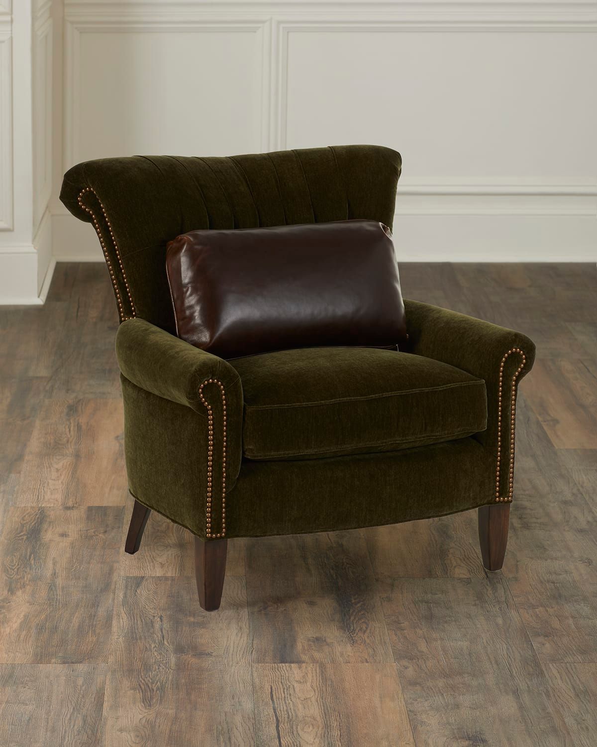 Yousef Velvet Wing Chair