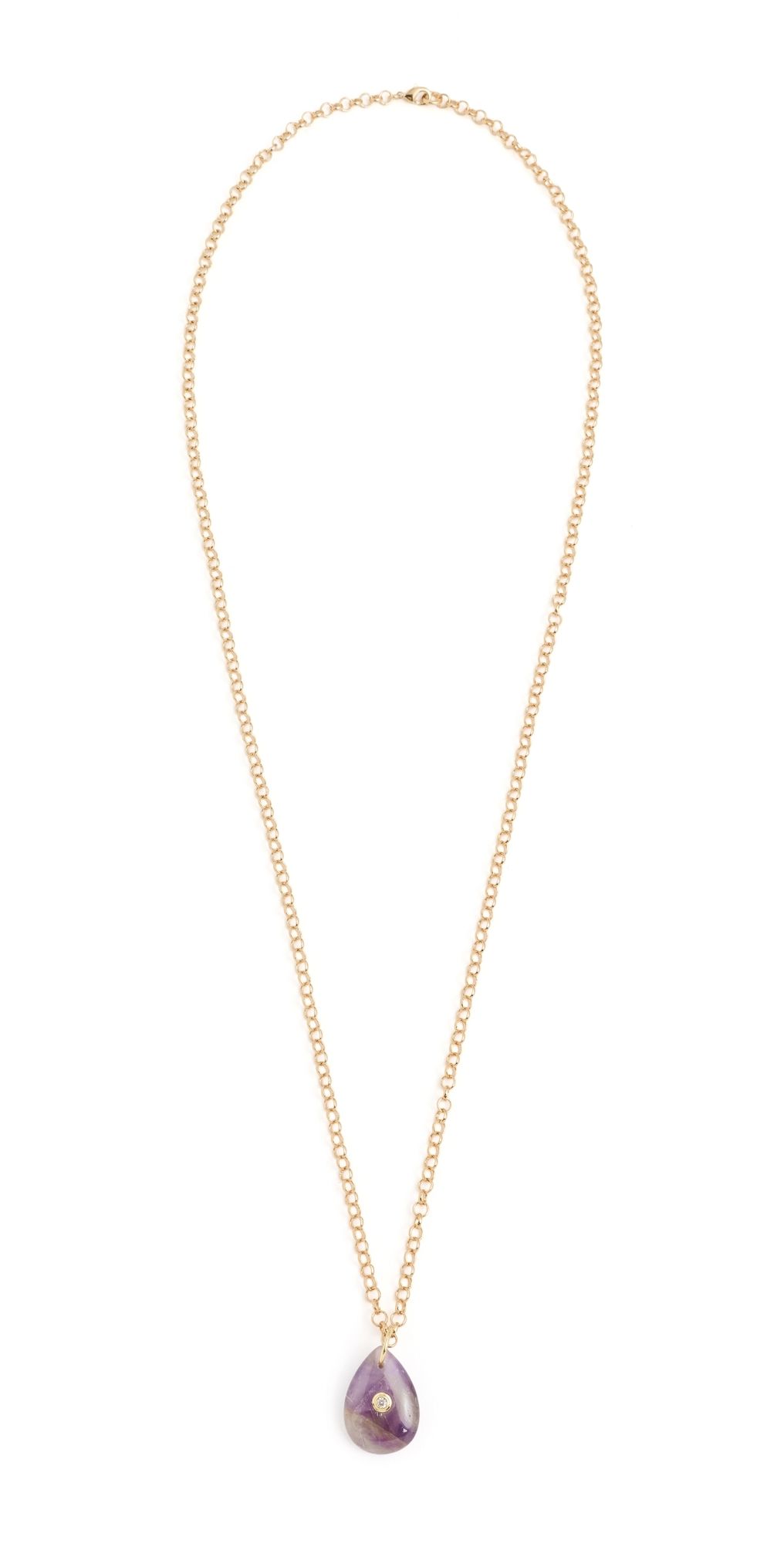 Alexa Leigh Celeste Pear Plum Necklace Purple One Size
