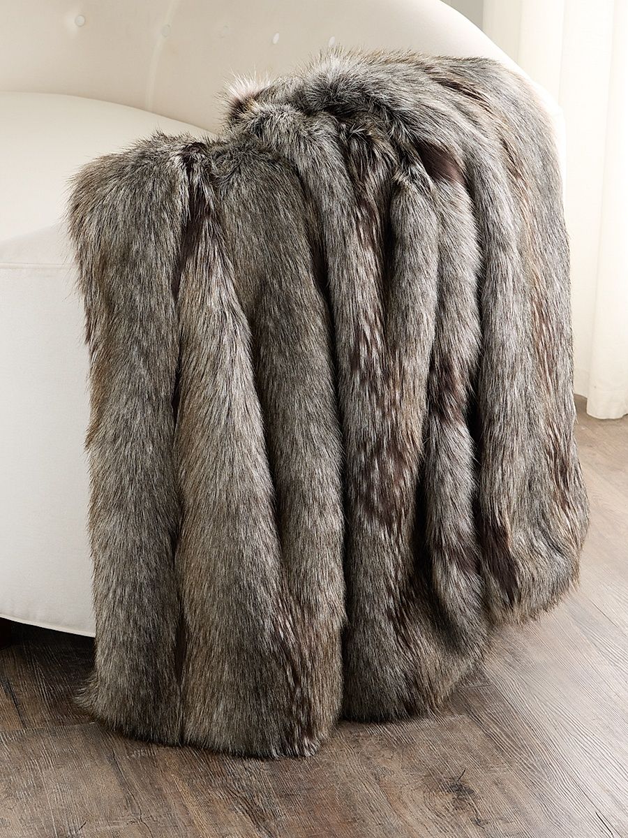 Lyla Grant Fur-Free Faux Fox Throw - Ocelo Print