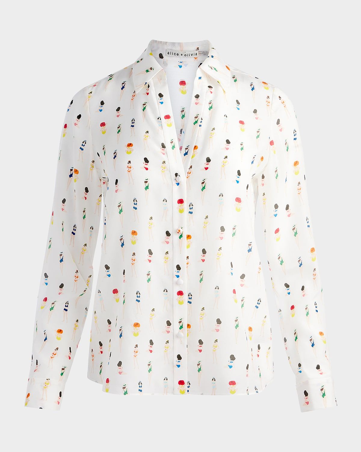 Beach Club Eloise Button-Front Blouse