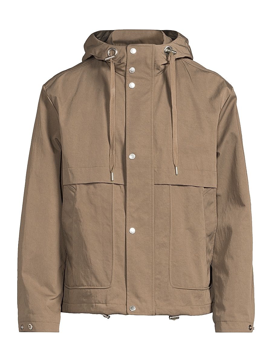 Men's Water-Resistant Windbreaker Jacket - Chestnut - Size Small