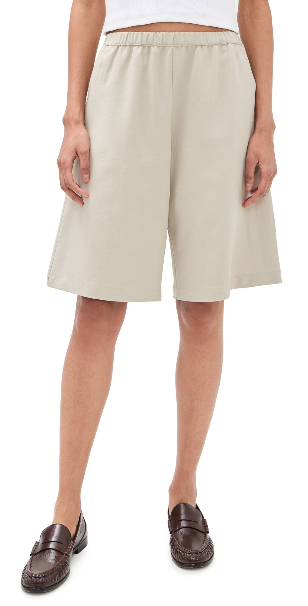 Enza Costa Twill Bermuda Shorts Fog 4