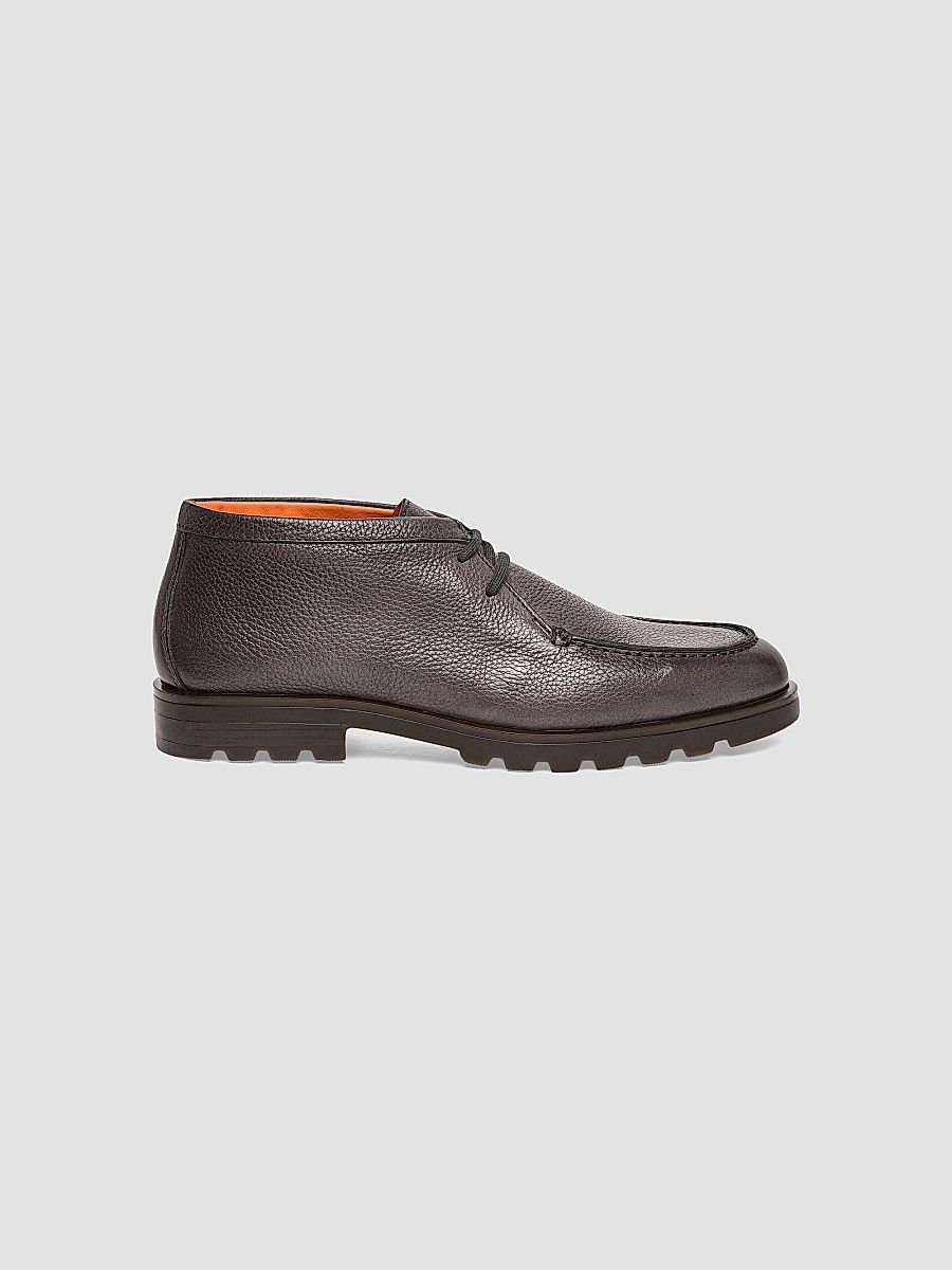 Men's Rock Leather Chukka Boots - Grey - Size 8