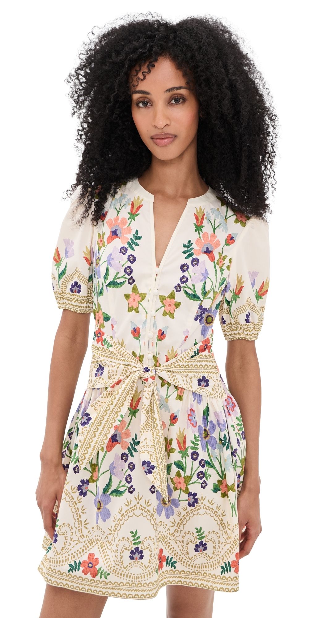 Shoshanna Tinsley Dress Lilac/Tangerine/Sand 6