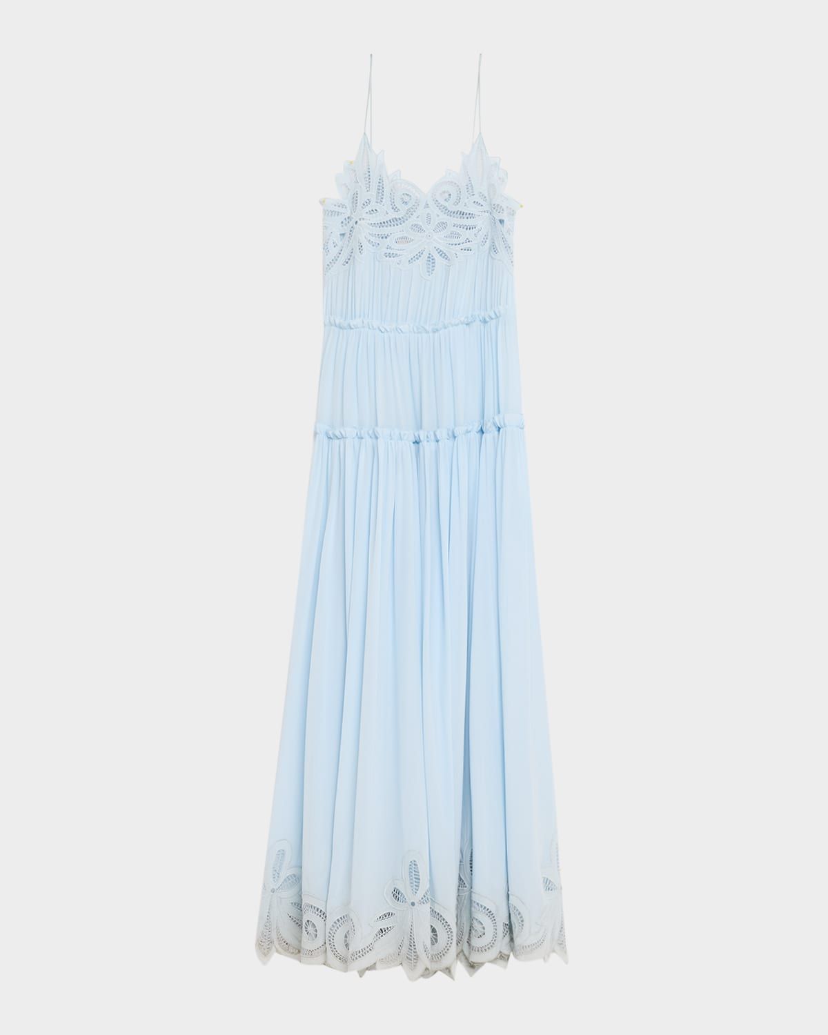 Filippa Embroidered Silk Gown