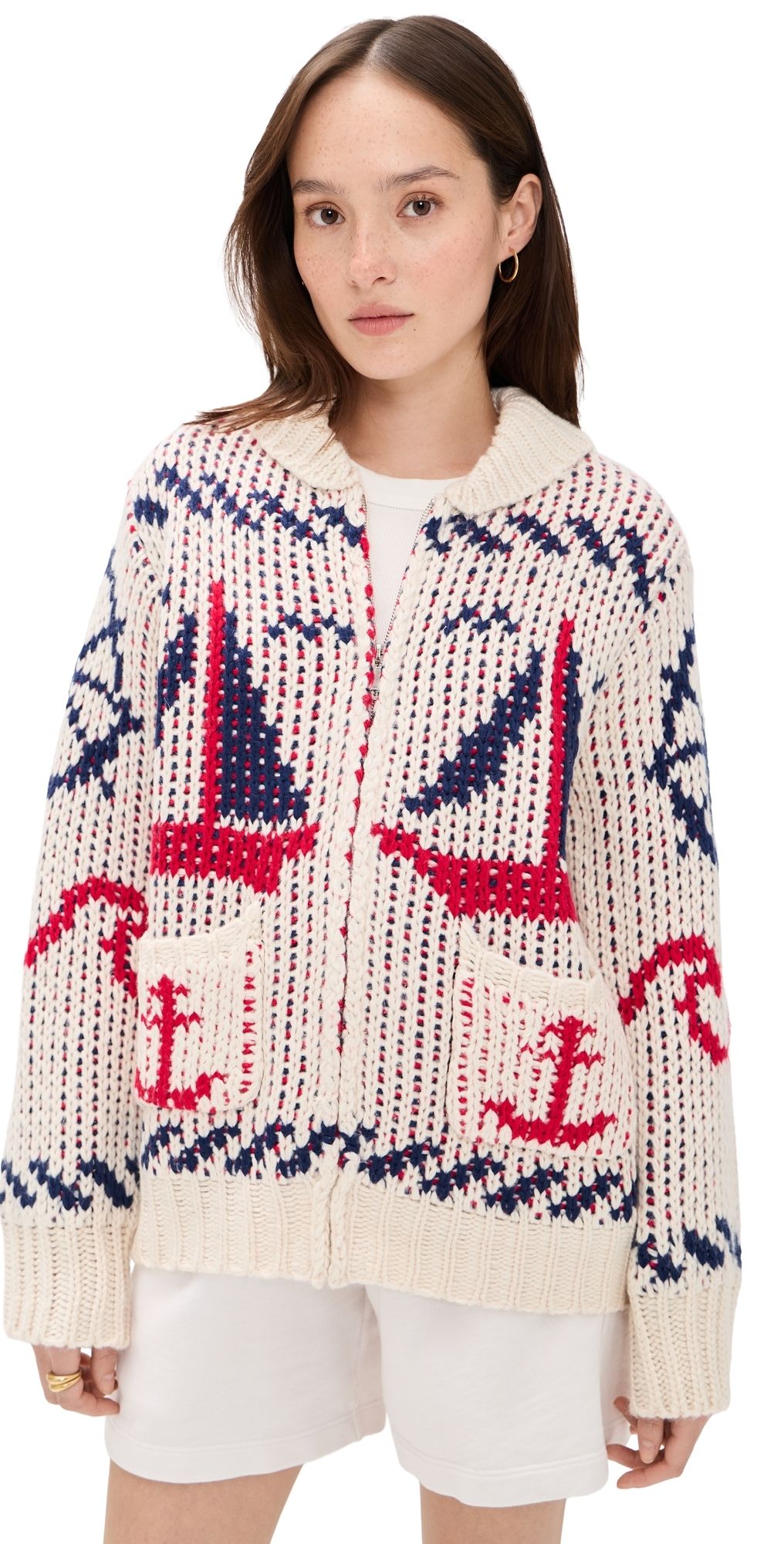 Bailey Rose Nautical Cardigan Off White M