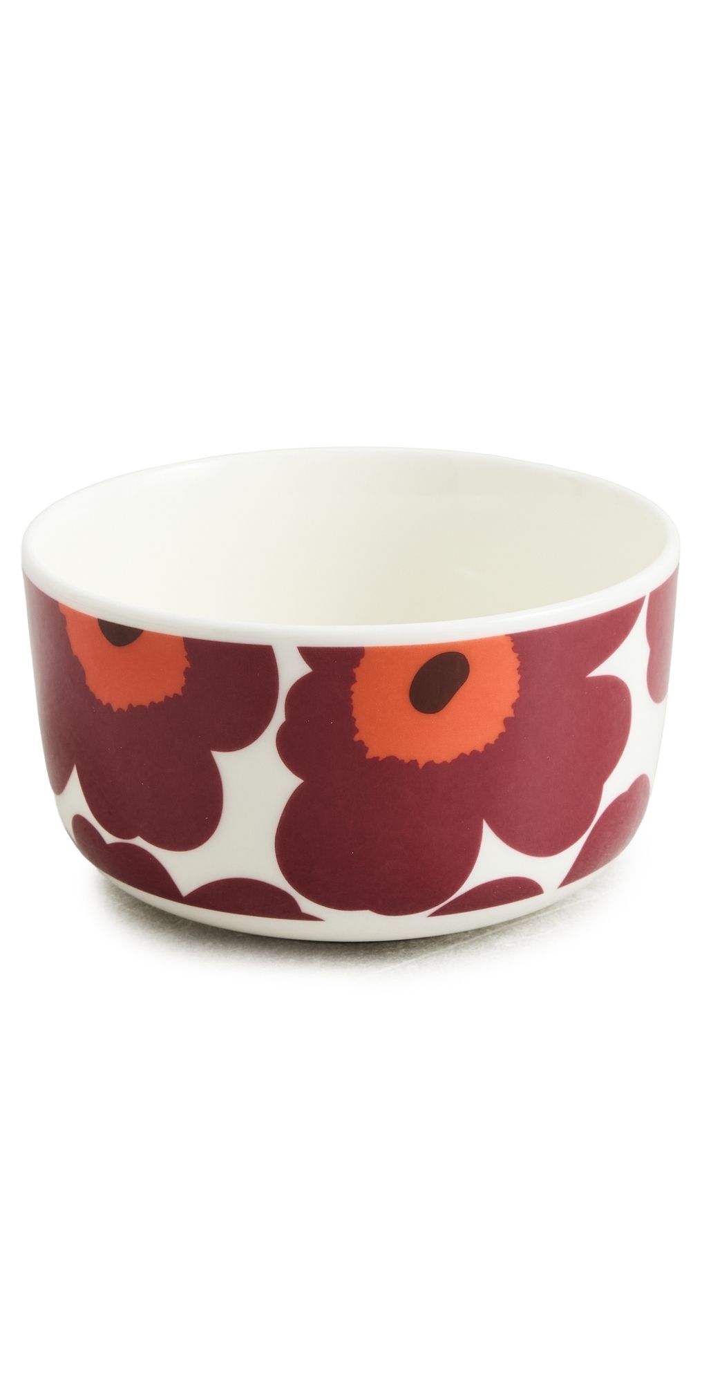 Marimekko Oiva / Unikko Bowl White/Red One Size