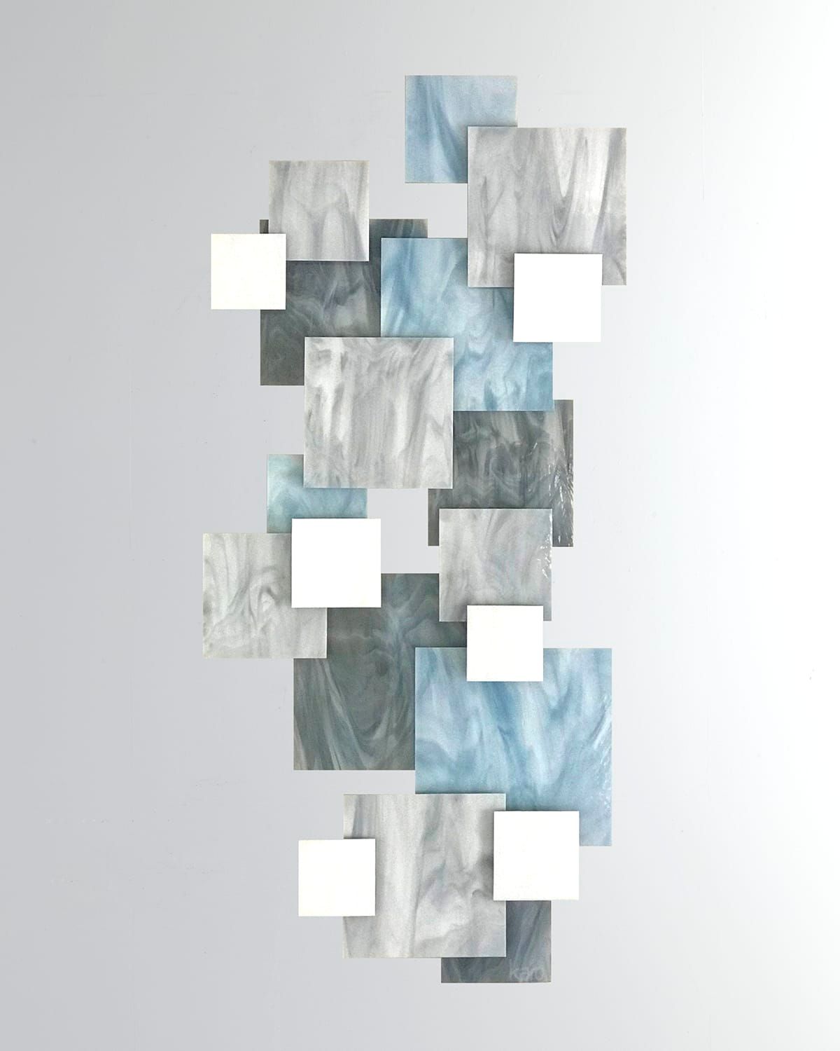 Glacial Vertical Glass Wall Sculpture