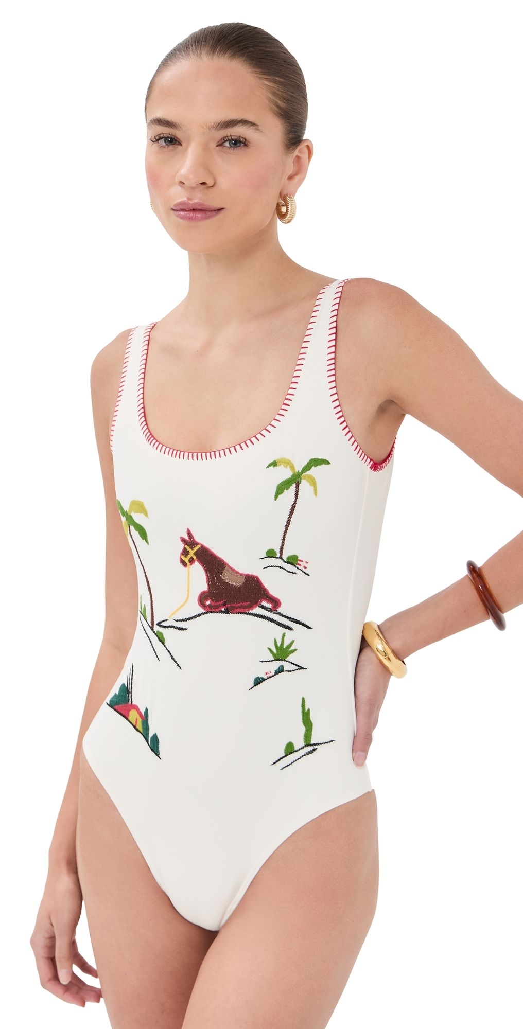 STAUD Lea One Piece Riviera Ivory L