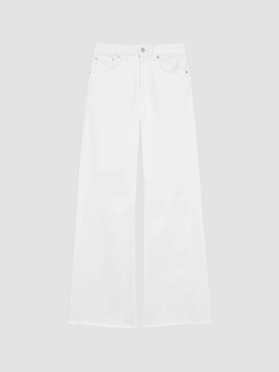 Women's Wyatt Raw-Edge-Hem Jeans - White - Size 31