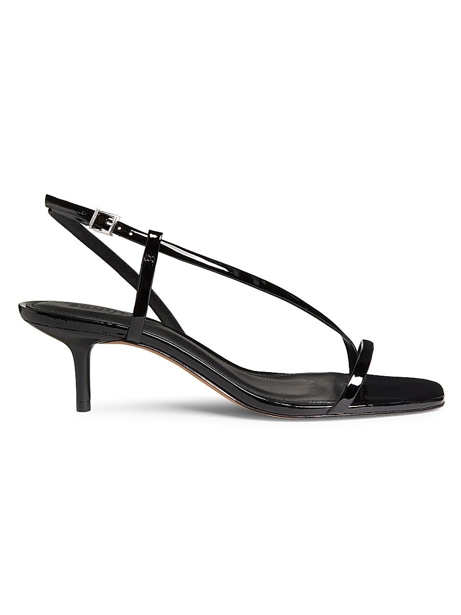 Women's Heloise 63MM Patent Leather Slingback Sandals - Black - Size 11
