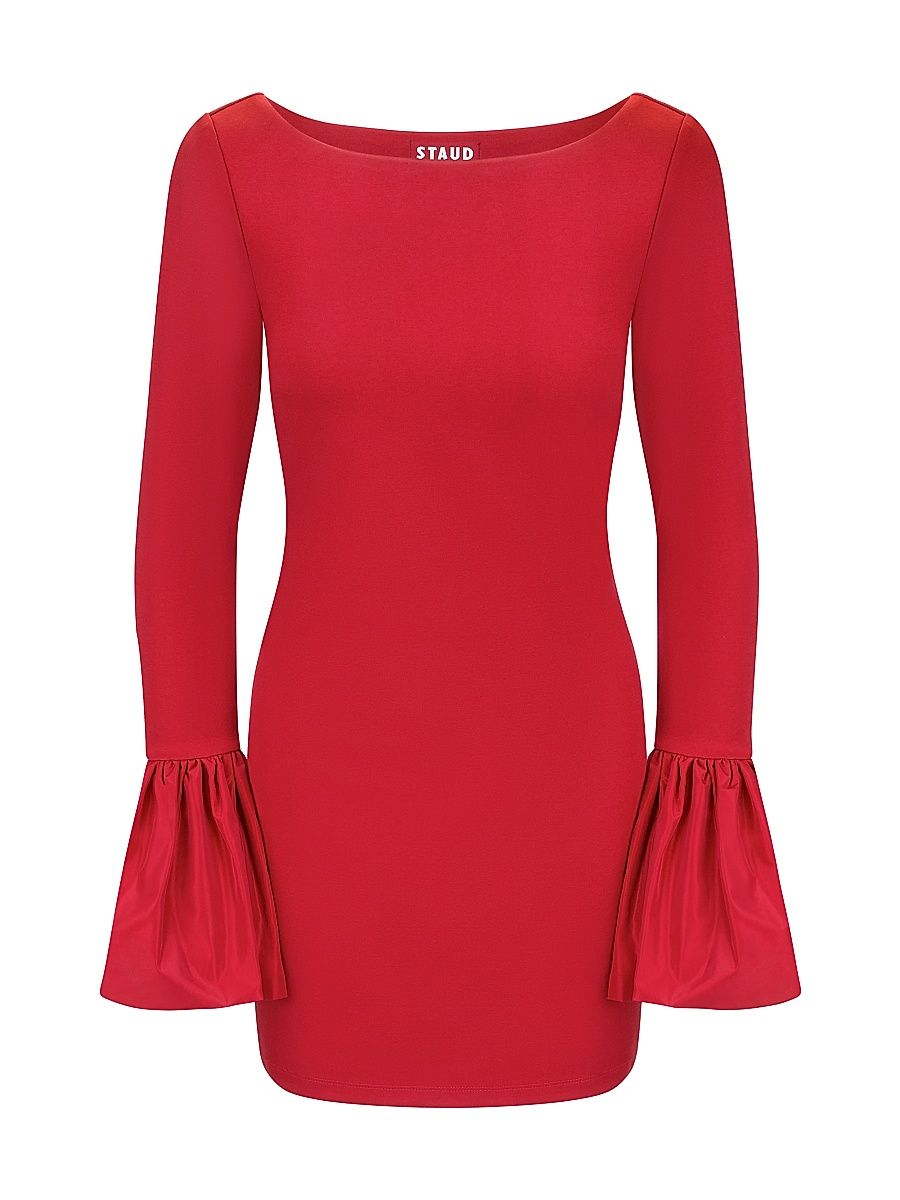 Women's Hawthorne Bell-Sleeve Minidress - Rouge - Size Large