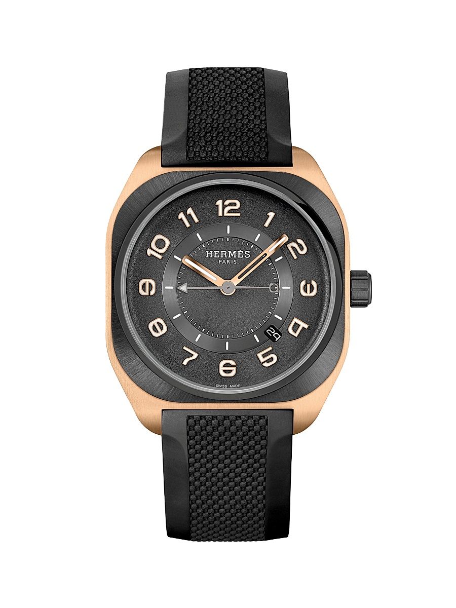 Men's H08 18K Rose Gold, Titanium & Rubber-Strap Watch/42MM - Rose Gold