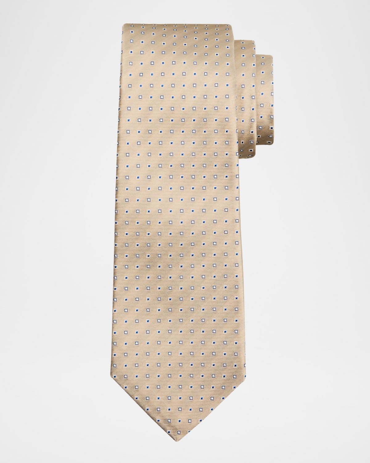 Men & apos;s Micro-Geometric Silk 7-Fold Tie