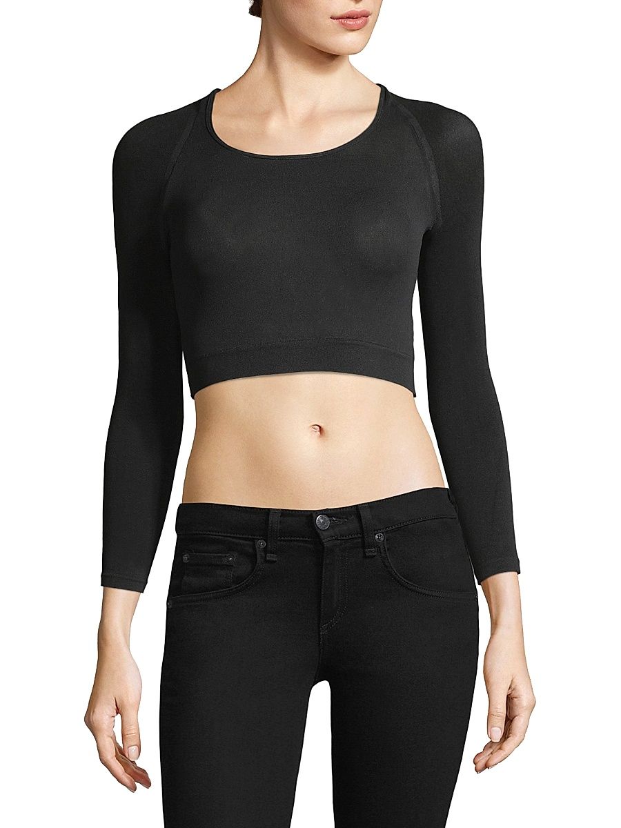 Women's Arm Tights Layering Piece - Very Black - Size Medium
