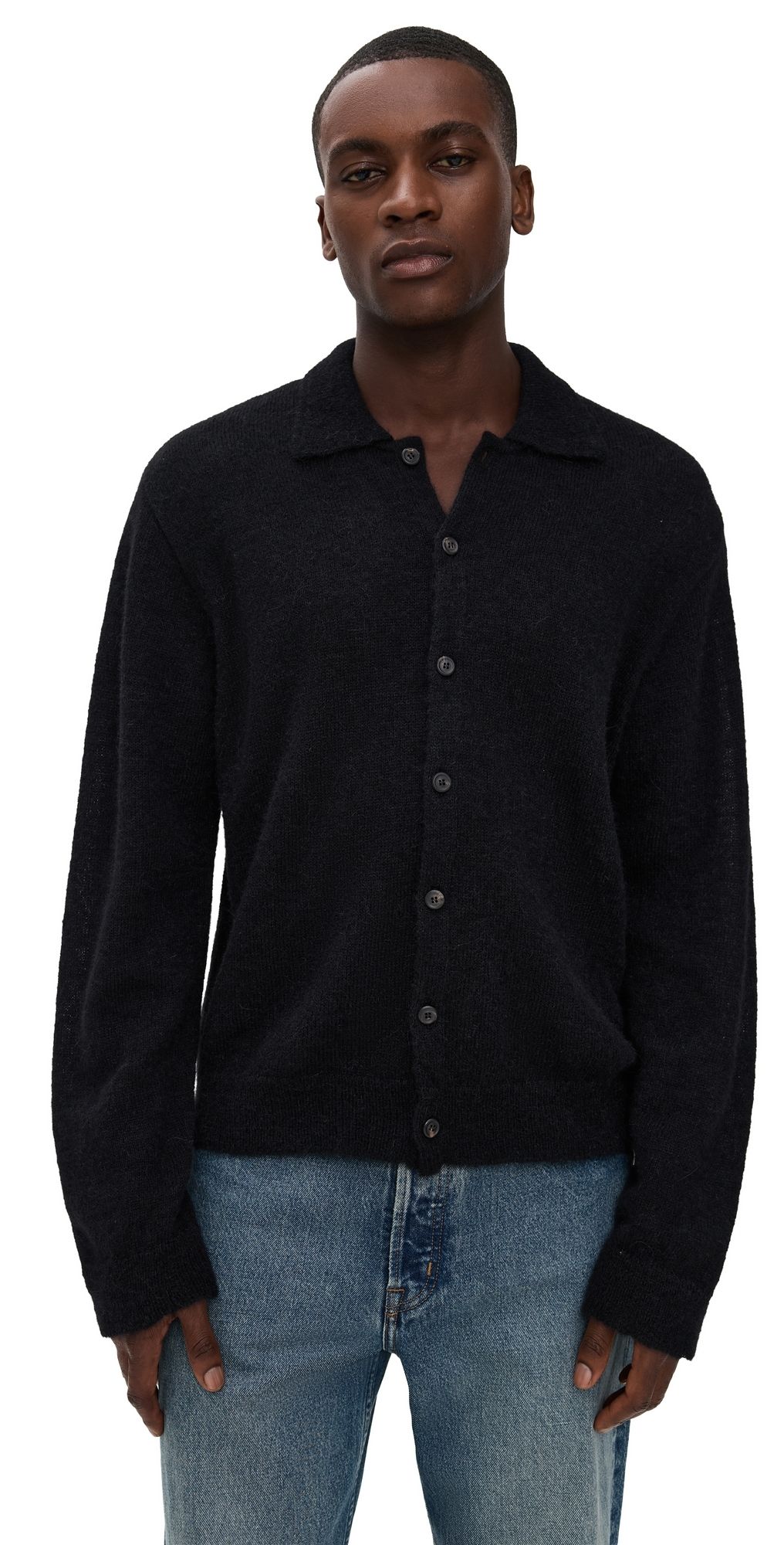 Our Legacy Evening Polo Black Fuzzy Alpaca 52